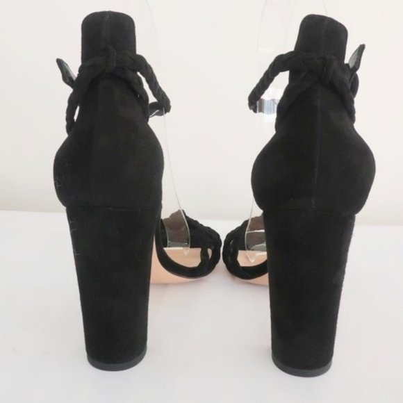 Gianvito Rossi Sandals Liya Black Braided Suede - Picture 6 of 8